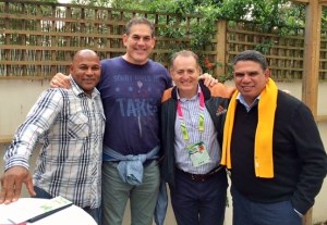 Chester Williams, me, Australian legend David Campese and Mark Ella