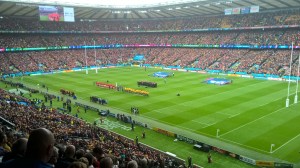 The Anthems. Australia v. Wales 11/10/2015
